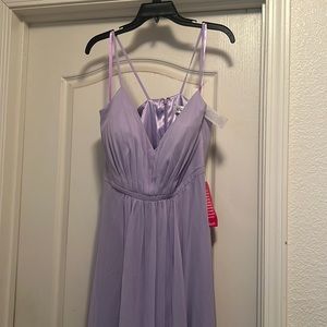 Lavender maxi bridesmaid dress